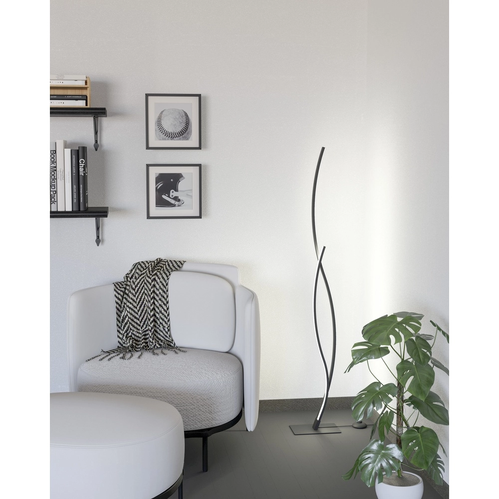 Schicke LED-Stehlampe Grisolia 129 cm – Schwarz Eglo 9008606316212