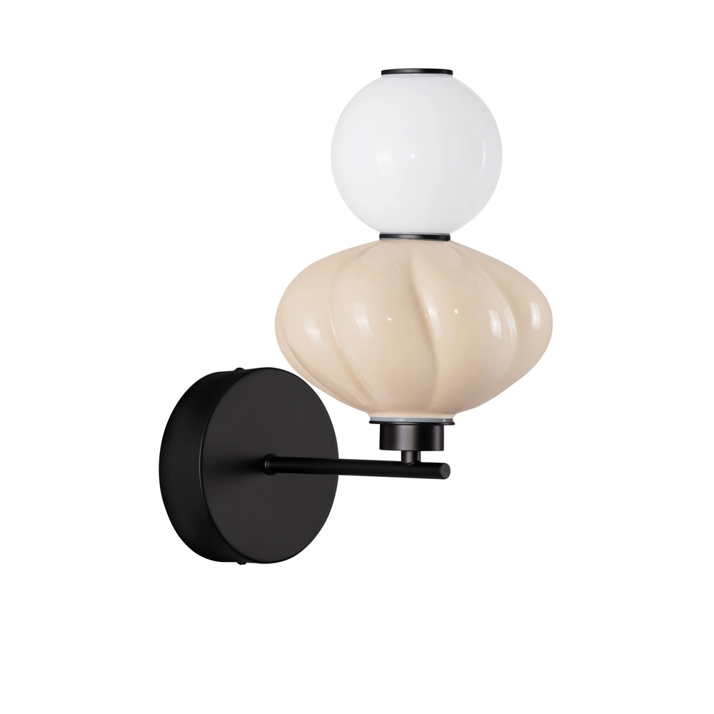 Wandleuchte Oneta weiß - beige