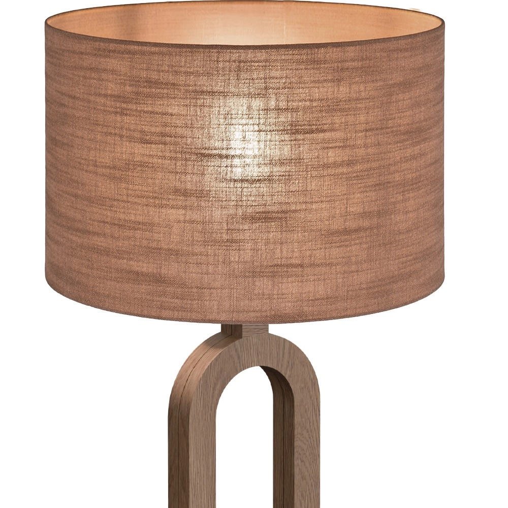 Tischlampe Sino Loop 54 cm dunkles Holz Masterlight
