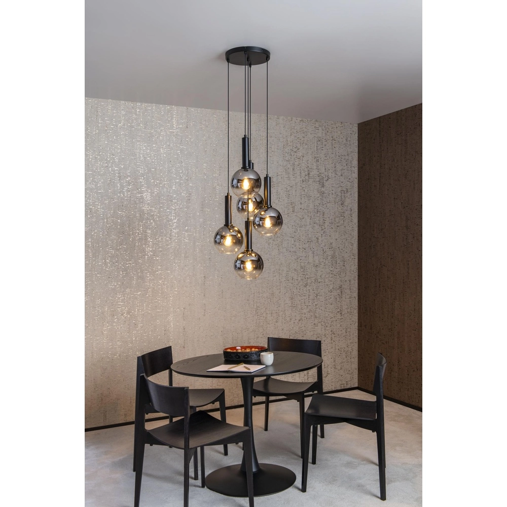 Pendellampe Marius 5-Licht Schwarz Lucide 5411212452245