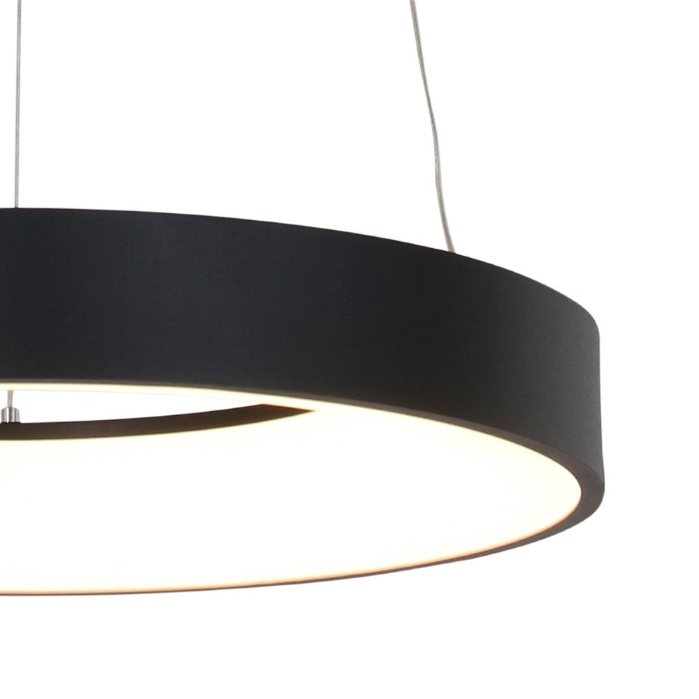 LED Hängelampe Ringlede Ø 48 cm schwarz Steinhauer 8712746132847