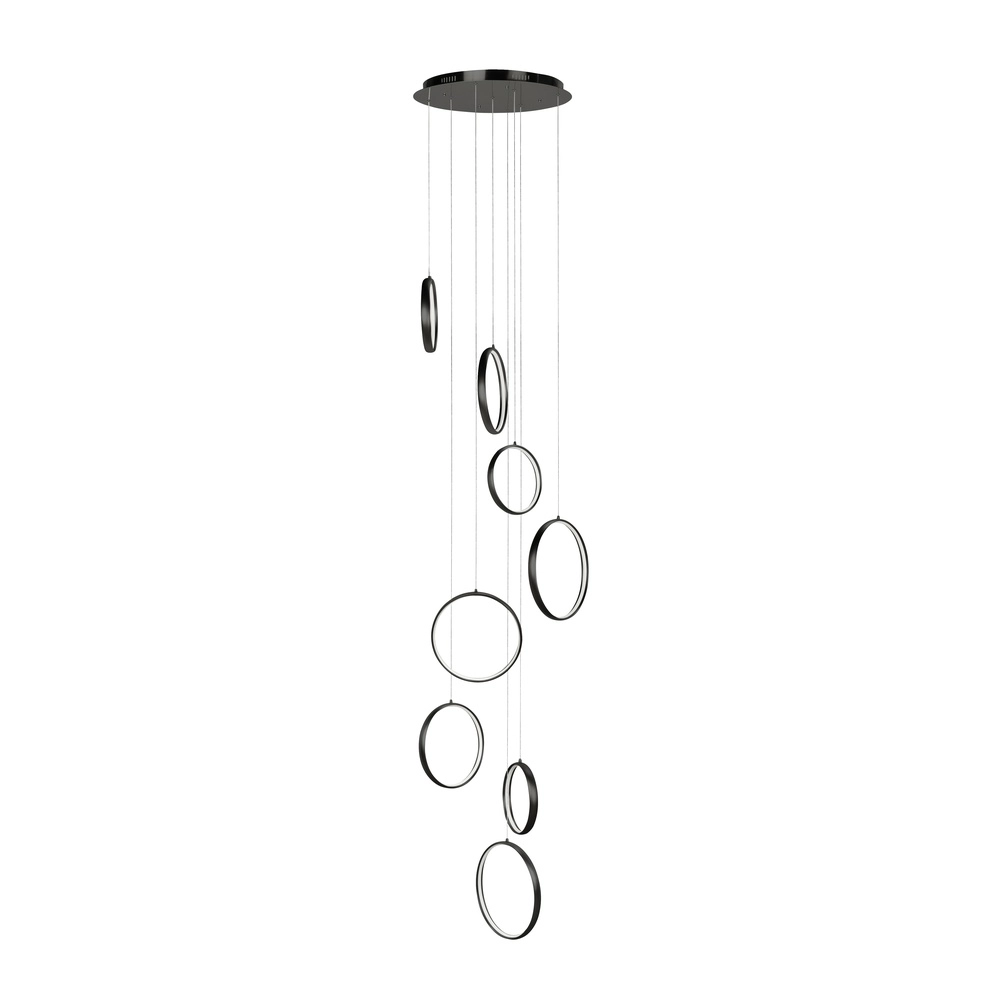 Design-Pendelleuchte Olympia Schwarz 8 Kreise Highlight 8718379032790