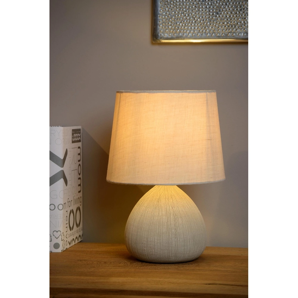 Tischlampe Ramzi Sandbraun Lucide 5411212470171