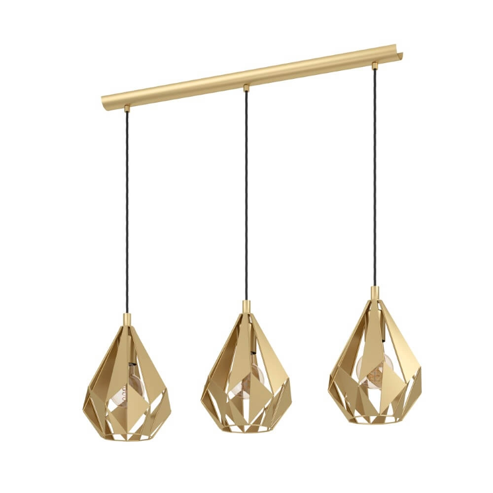 Golden Carlton Hängelampe mit 3 Leuchten