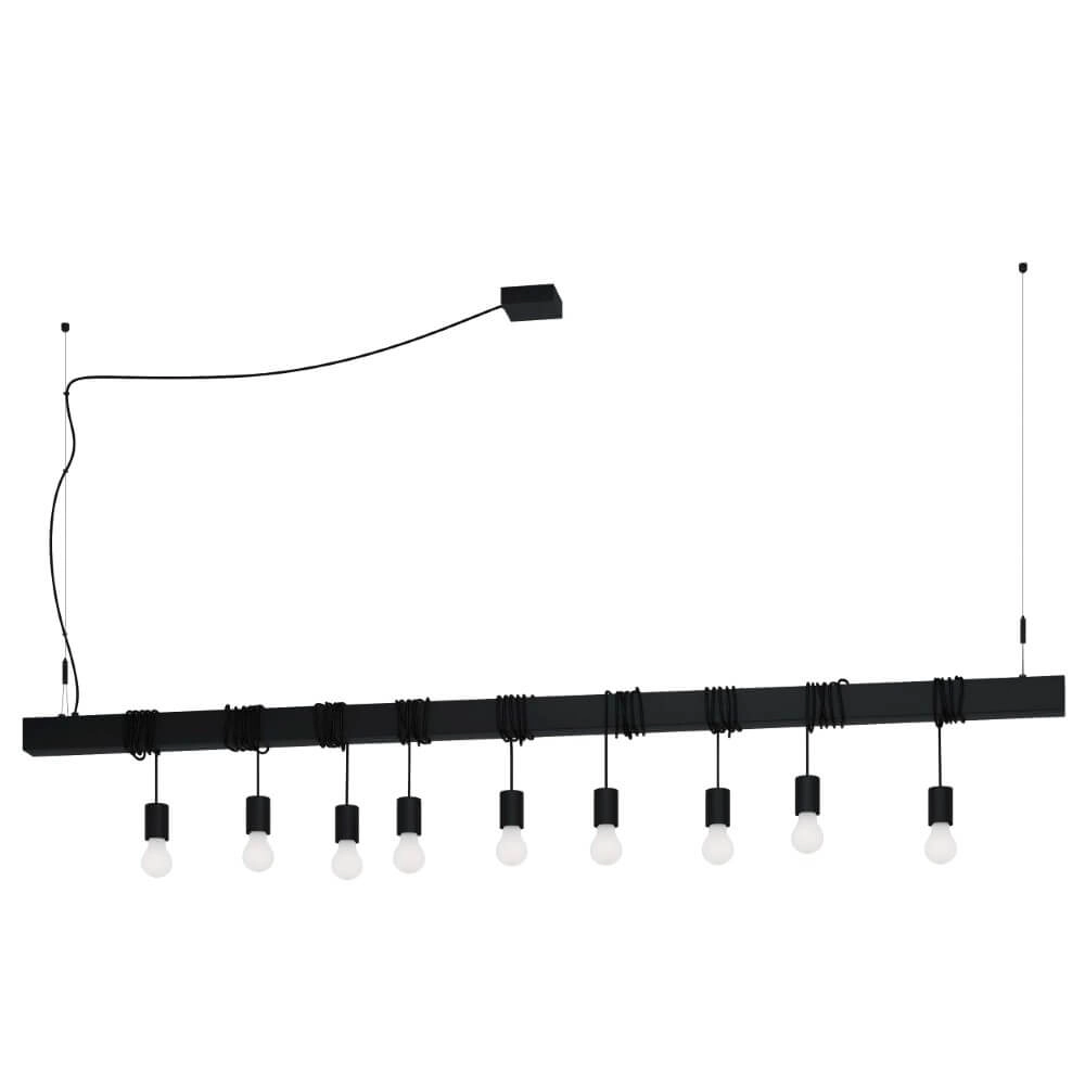 Schwarze Hängelampe Townshend-B 9 Lichter