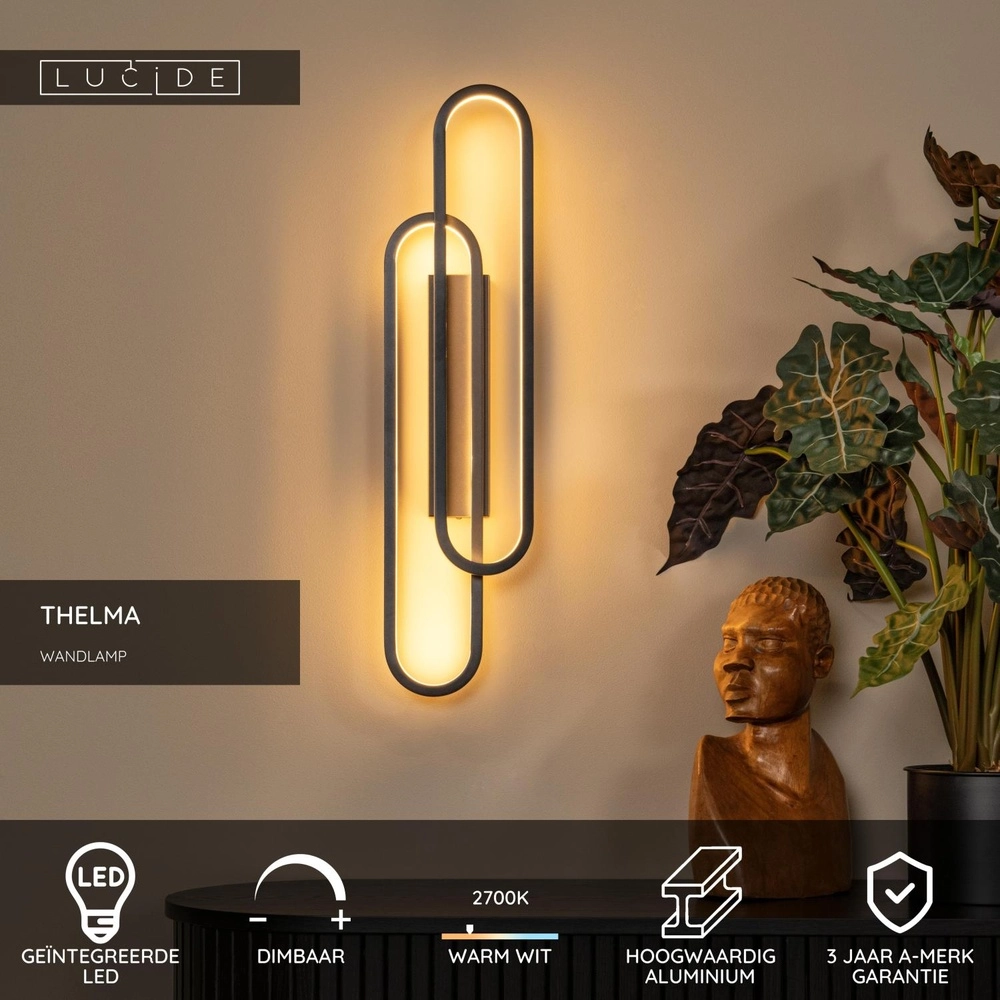 Design-Wandlampe Thelma Oval 75 cm Lucide 5411212782892