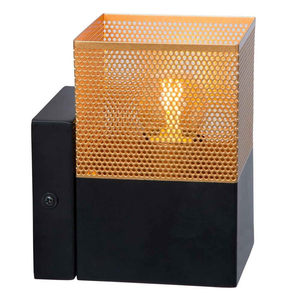 Design-Wandlampe Renate Schwarz mit Gold Lucide 5411212211286