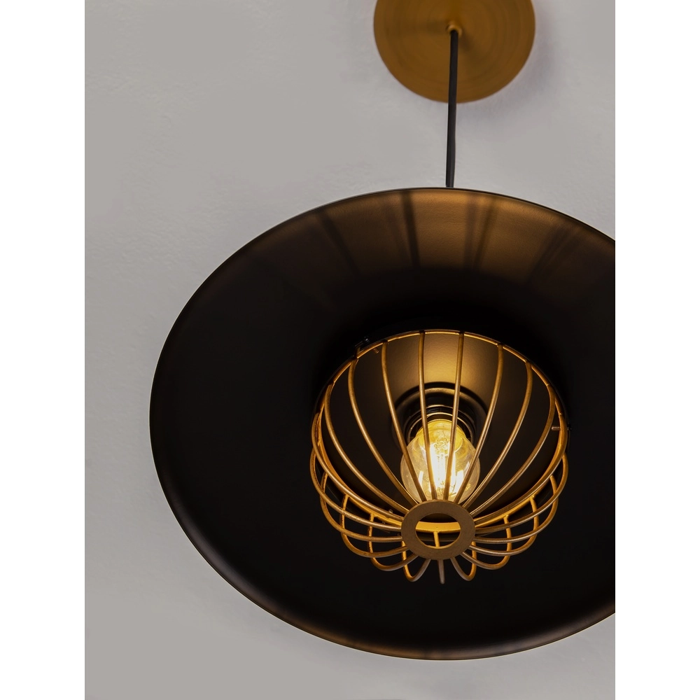 Pendelleuchte Fox schwarz mit gold Lyora 5212017433534