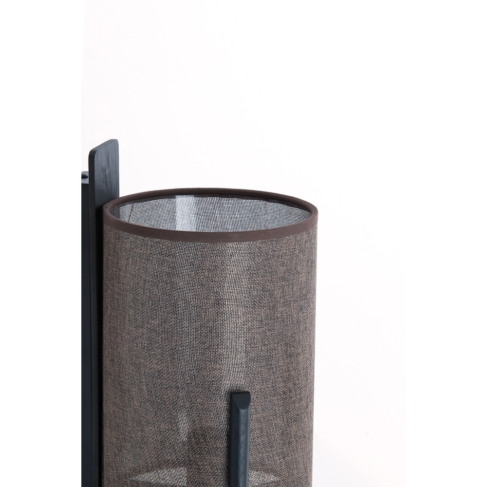Wandlampe im dänischen Design Litto Schwarz mit Leinen Light & Living 8717807792749