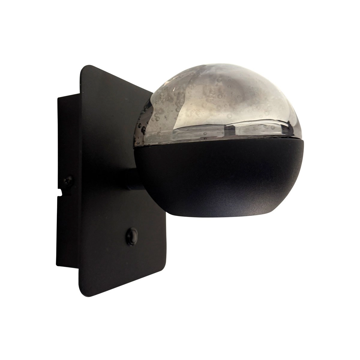 LED-Wandlampe Belluno Schwarz mit Glas – dimmbar Steinhauer 8712746183948