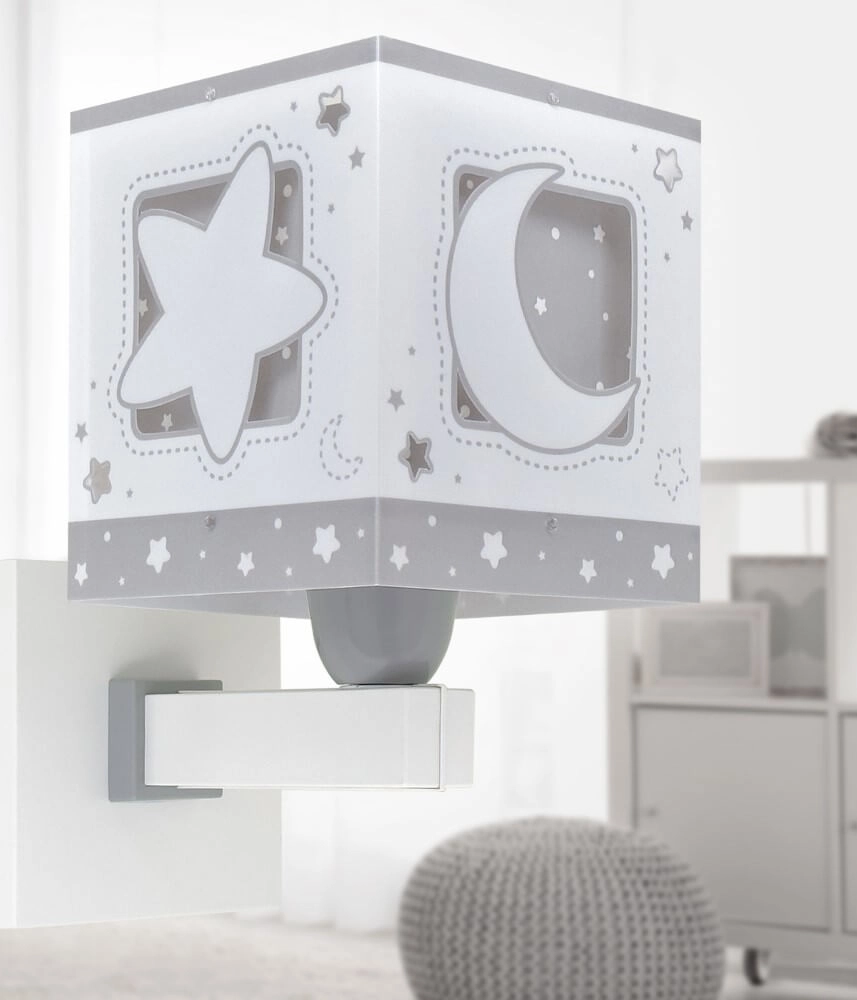 Graue Wandlampe Moonlight für Kinderzimmer Dalber 8420406632391