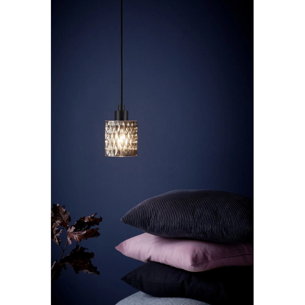 Pendelleuchte Hollywood schwarz mit Rauchglas Nordlux 5701581405585