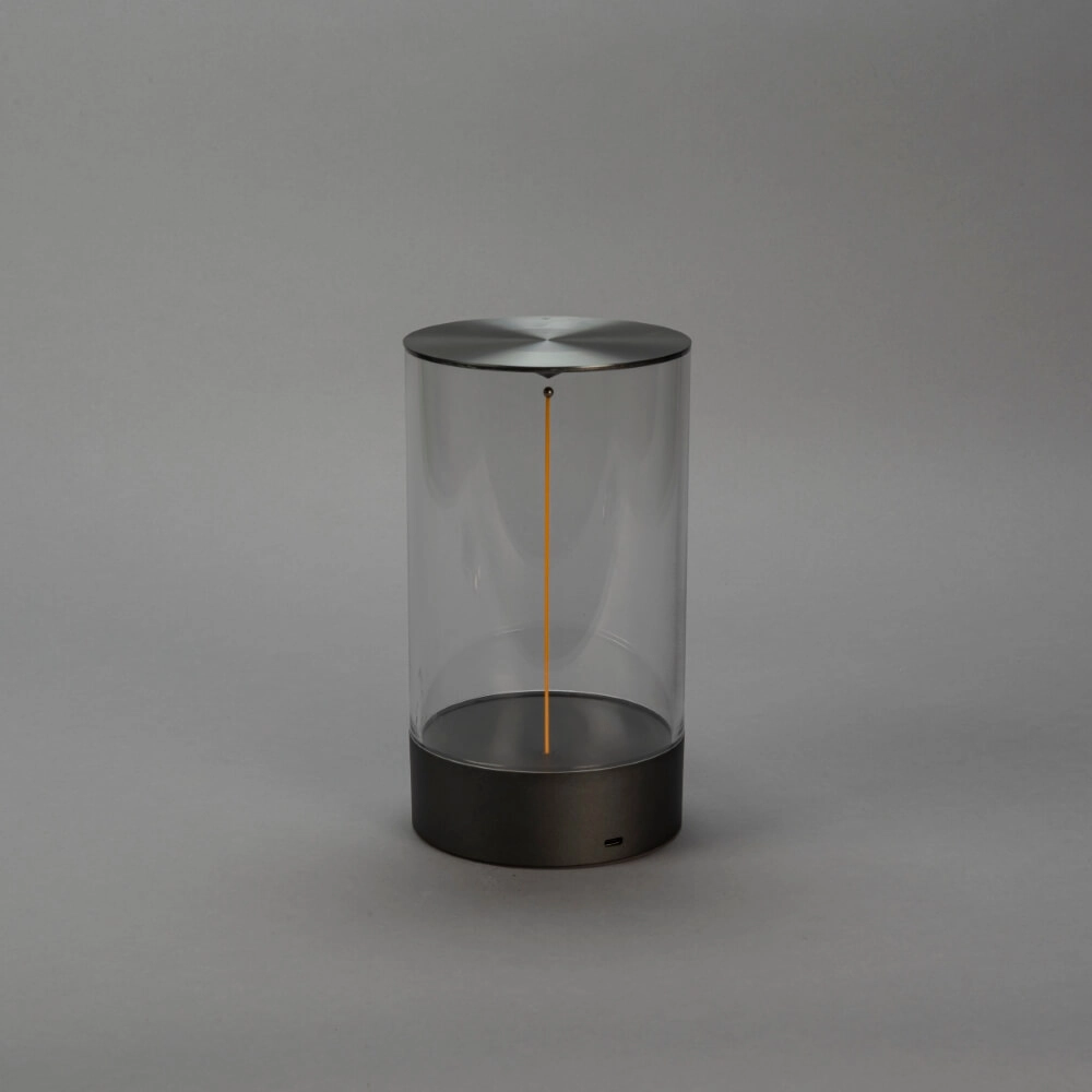 Wiederaufladbare Lampe Edison M anthrazit