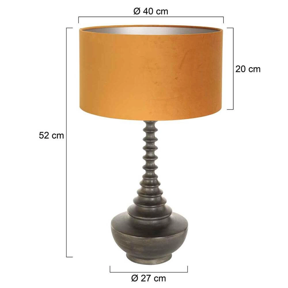 Einzigartige Tischleuchte Bois mit goldener Kapuze Steinhauer 8712746172584