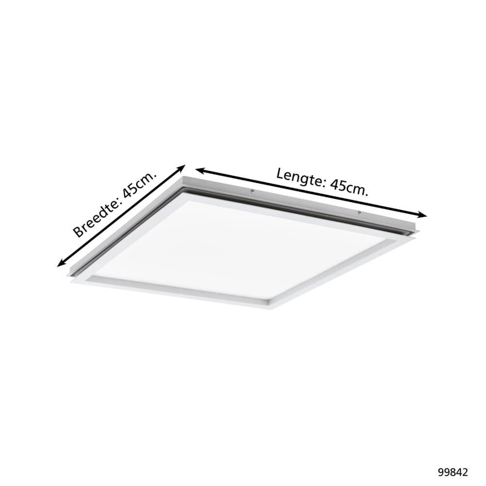 LED-Deckenleuchte Lazaras quadratisch 45cm Eglo 9002759998424