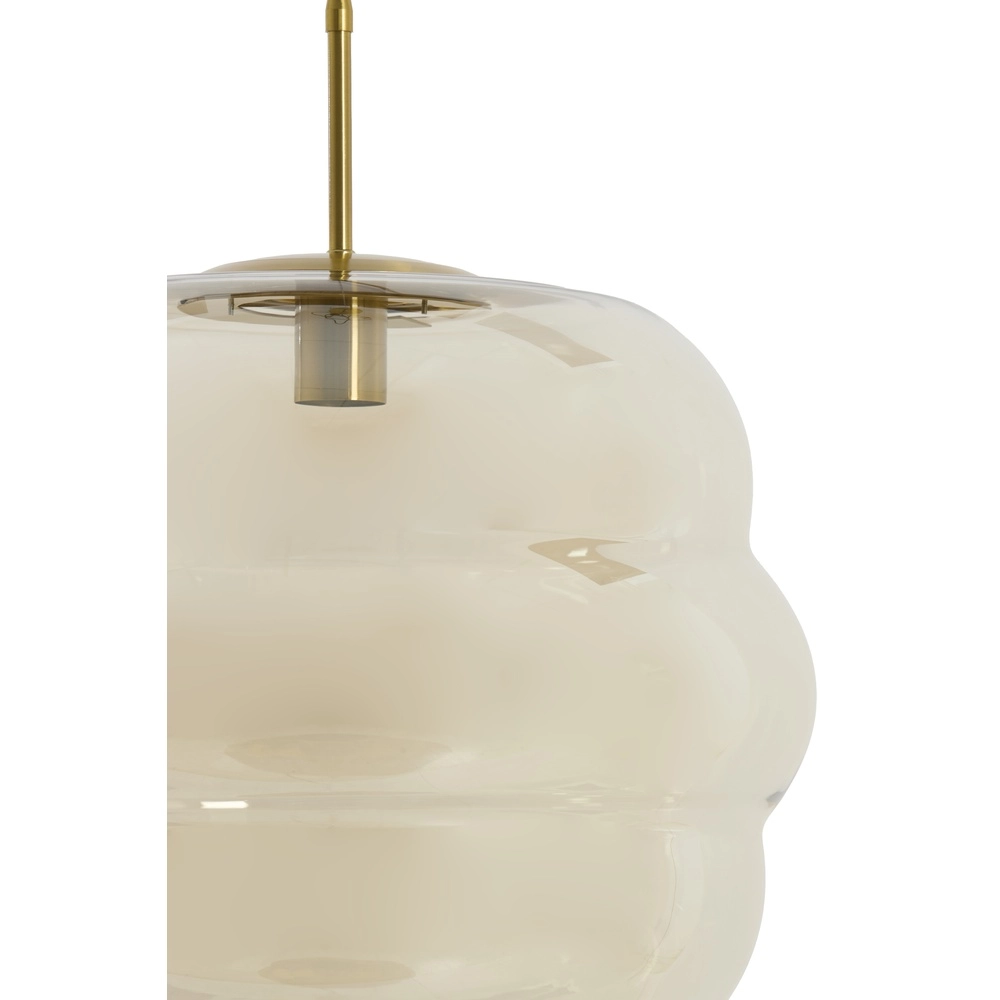 Ø 45cm Pendellampe Misty mit Bernsteinglas Light & Living 8717807645670