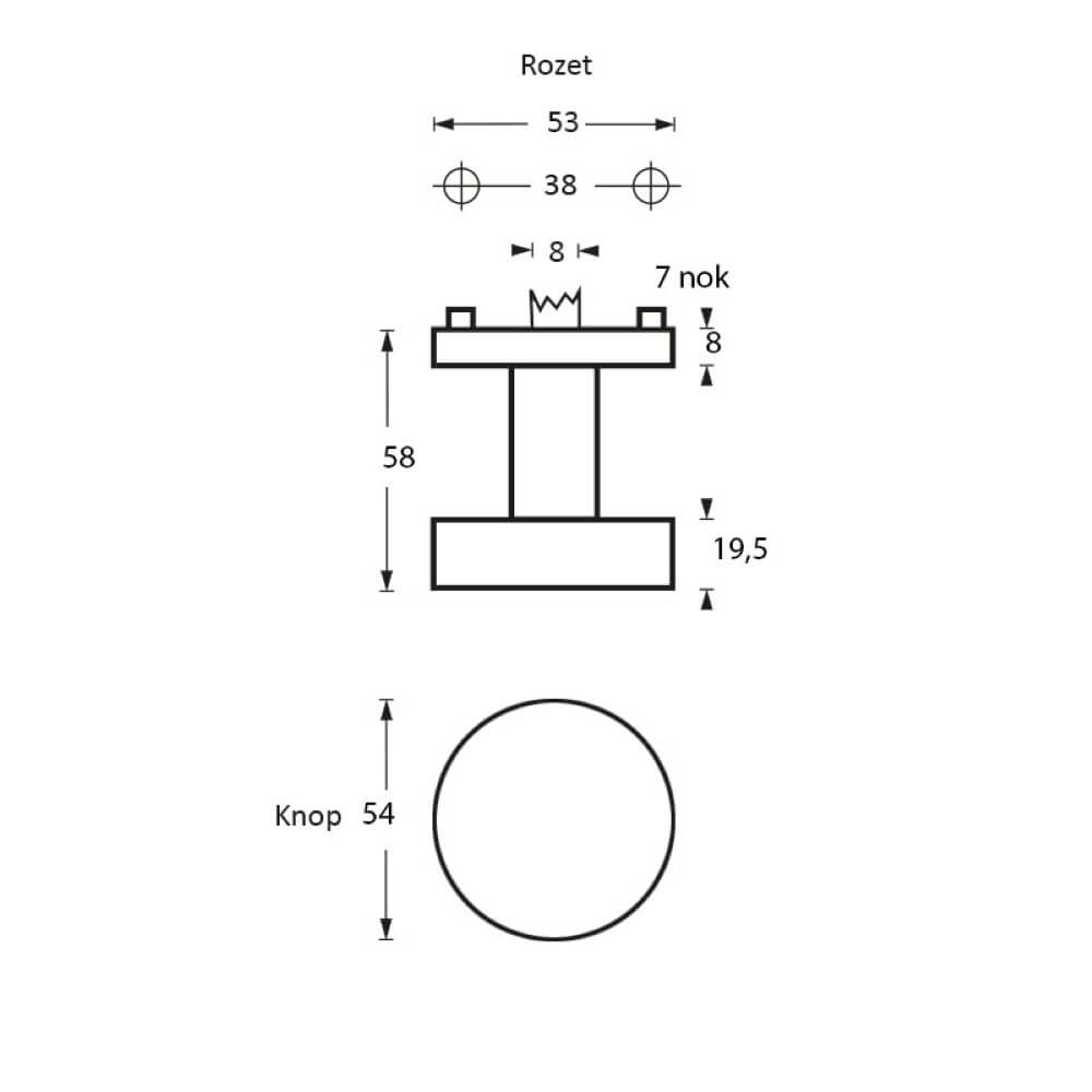 Runder Türknauf Castor Edelstahl Intersteel 8714186130568