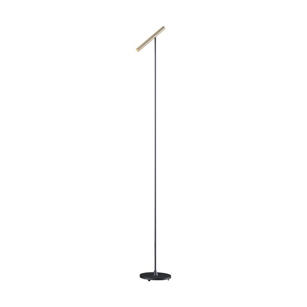 Design-Stehleuchte Kansas schwarz mit Champagner