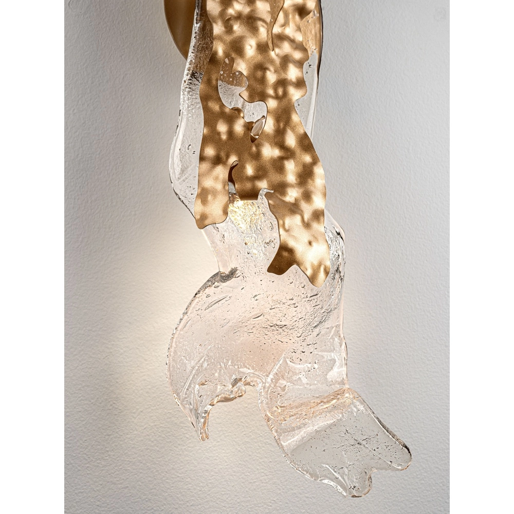 Goldene Wandlampe Avesa mit klarem Glas Lyora 5212063500457