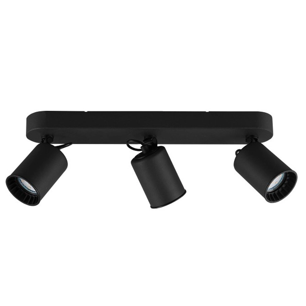 Schwarze Deckenlampe Pago mit 3 Flecken Trio 4017807408263