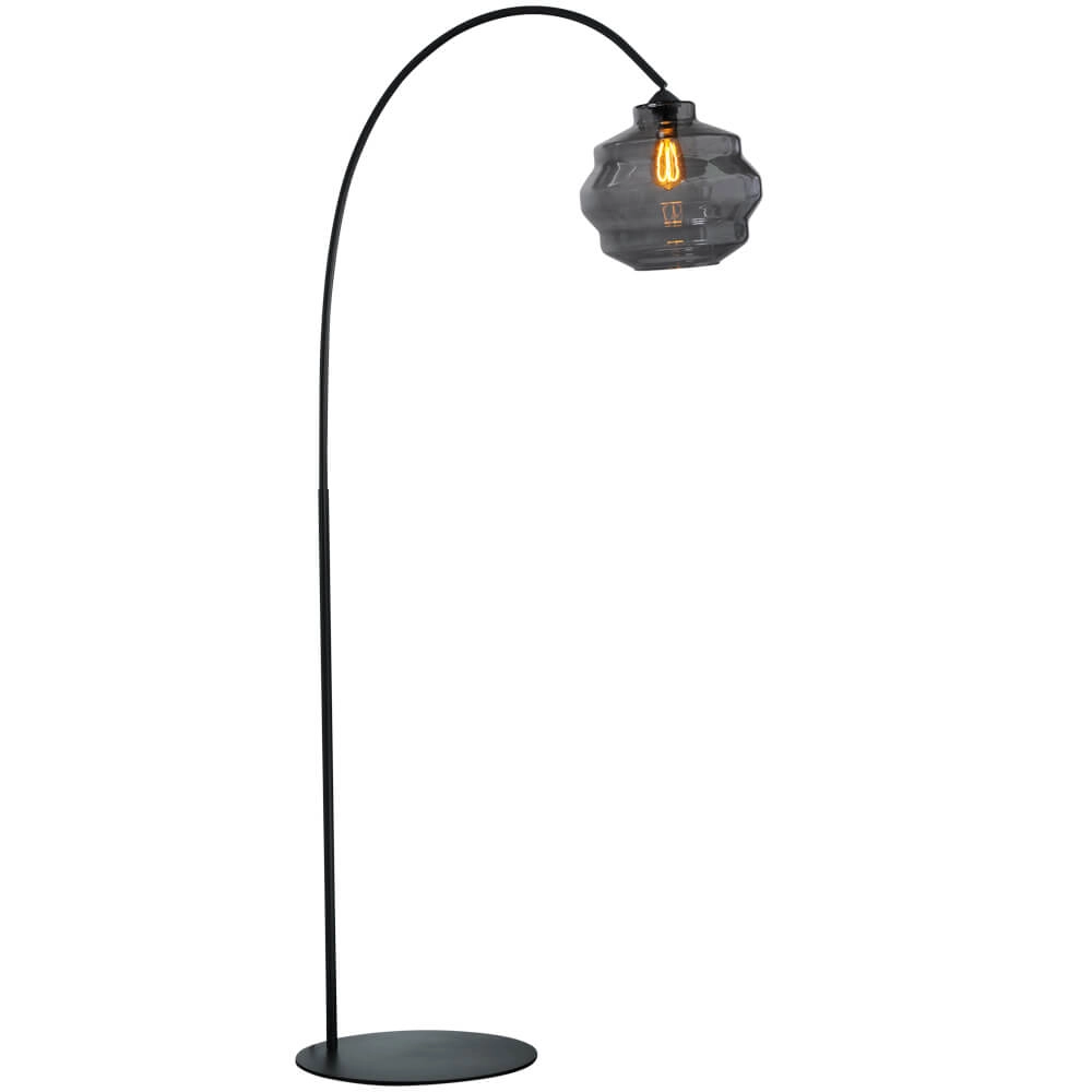 Bogenlampe Porto Kugelrauchglas - Ø 30cm