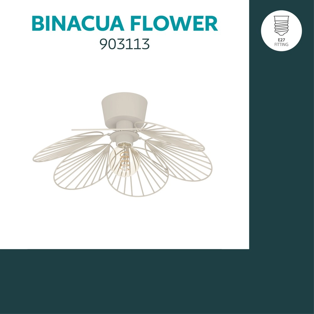 Deckenlampe Binacua sandbraun Ø 45 cm