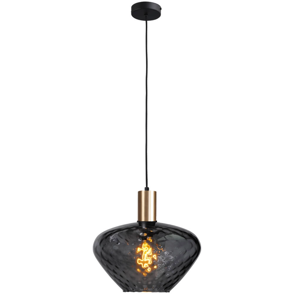 Hängelampe Gold Porto mit Blütenrauchglas - Ø 30cm Masterlight 8718121269207