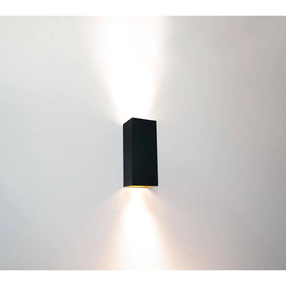Wandleuchte Dante schwarz mit gold