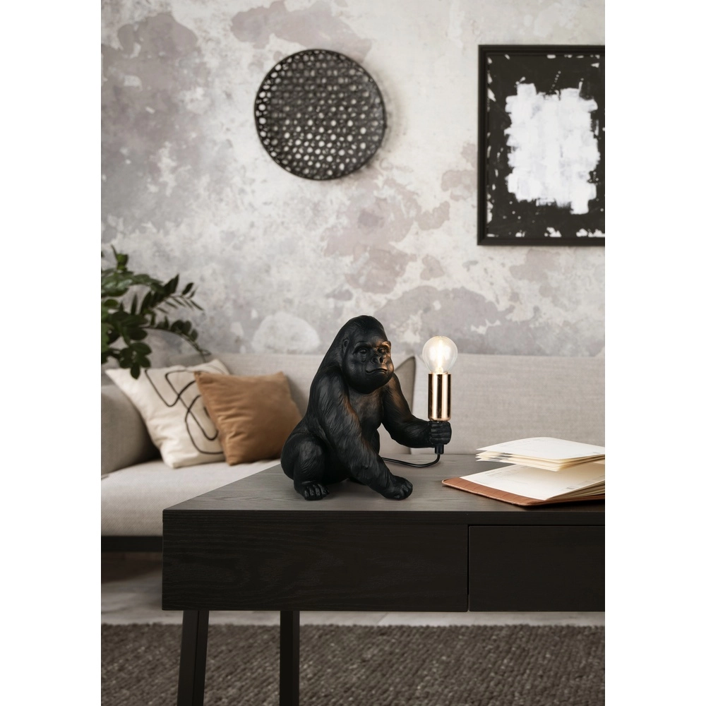 Tischlampe Kong Affe schwarz Trio 4017807668186