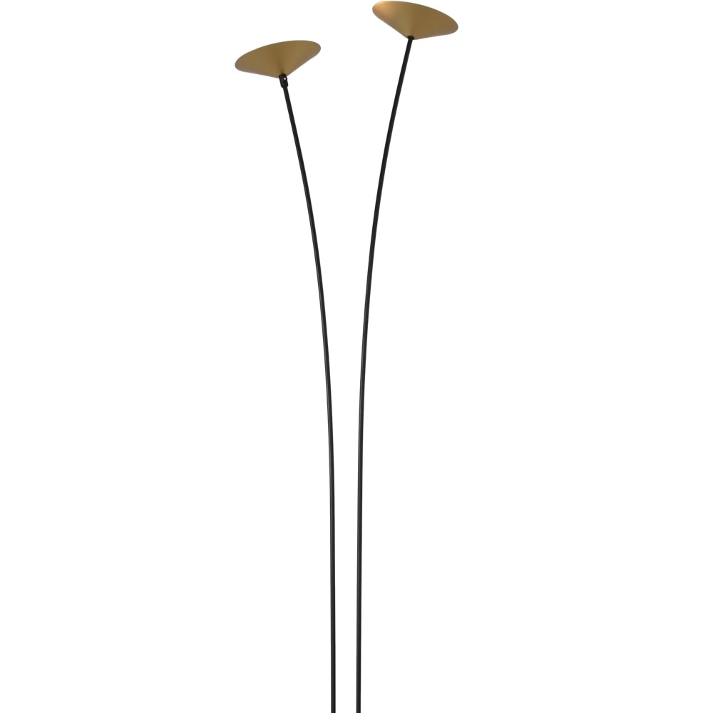 2-Licht Stehlampe Ceppo Schwarz mit Gold Masterlight 8718121348032