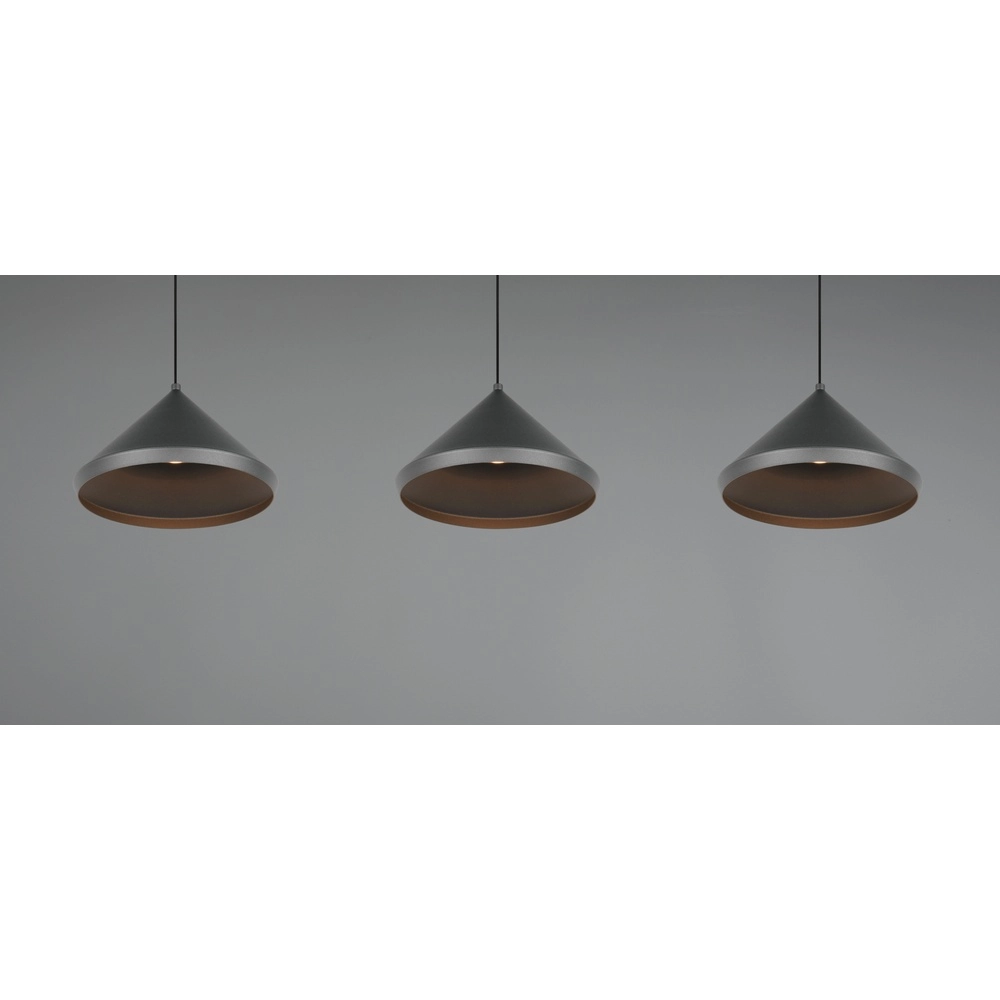 3-flammige Pendelleuchte Laguna schwarz Trio 4017807667646