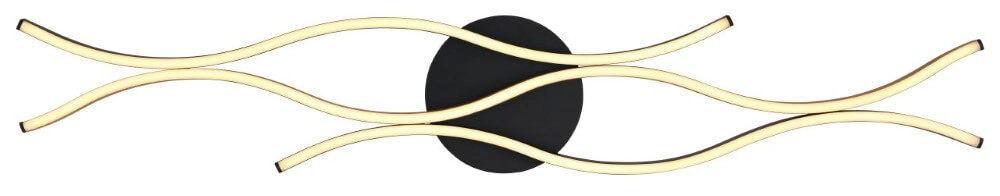 Deckenleuchte Geronimo schwarz mit Holz Globo 9007371445042