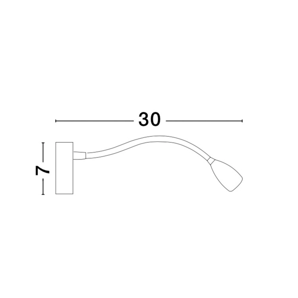 Nachttischlampe Flex Chrom Lyora 5212017418234