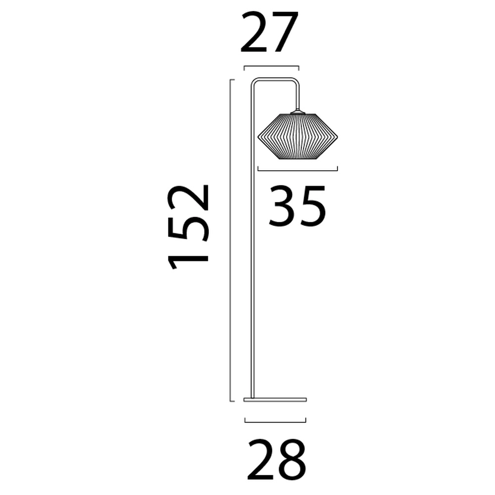 Stehlampe Bicono mit Seilkappe Ø35 cm Masterlight 8718121352800
