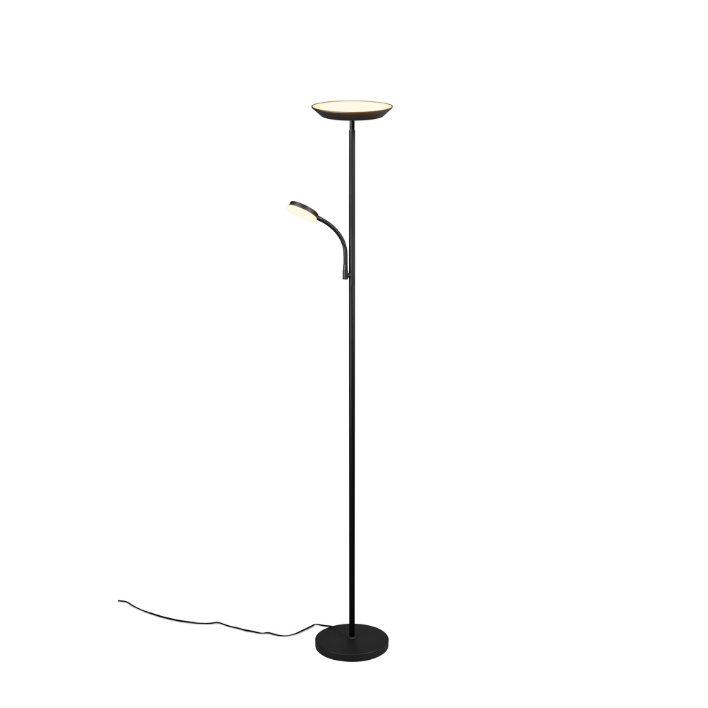 Stehlampe Specter schwarz mit Leselampe Trio 4017807612288