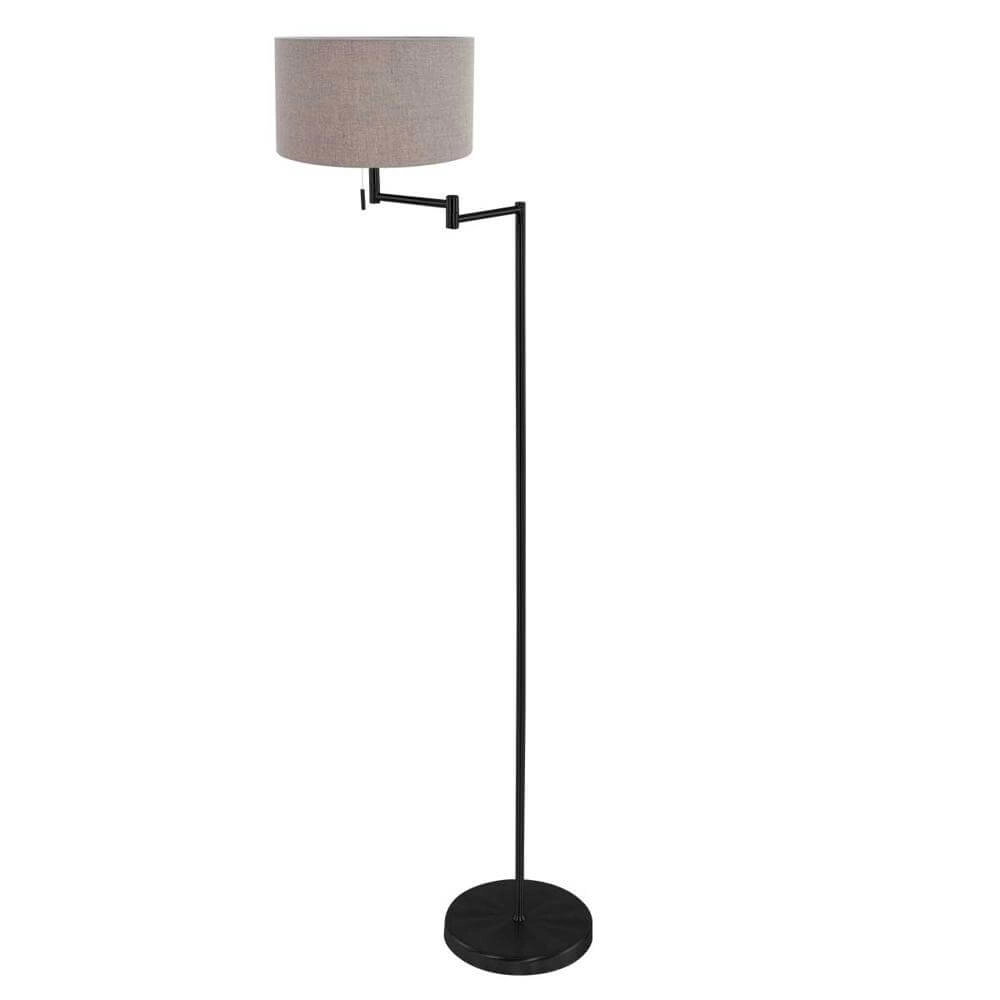 Stehlampe Bella schwarz mit grauer Kapuze Steinhauer 8712746174632