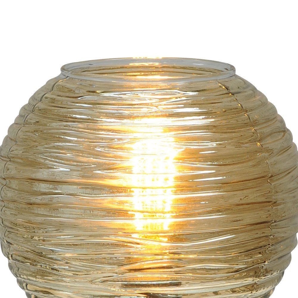 Tischlampe Quinto Smoke mit gestreiftem Glas Masterlight 8718121216560