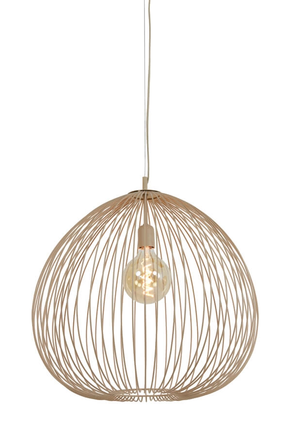 Cremefarbene Pendelleuchte Rilana Ø 56cm