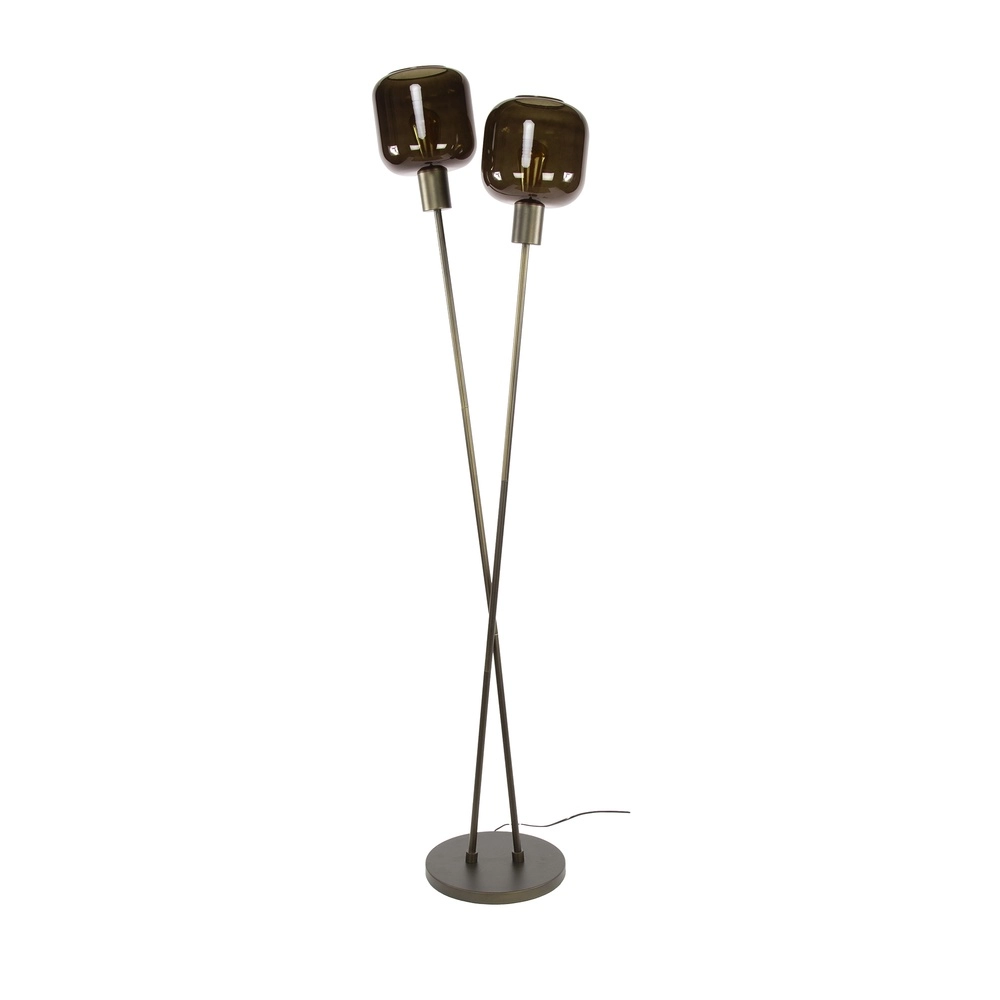 Design-Stehlampe Bronza Sienna Brown – 2x E27 Lyora 8716803513426