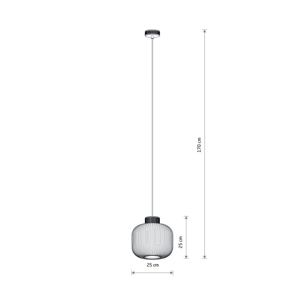 Pendellampe Aurora sandbraun Ø 25 cm Lyora 5903139119665