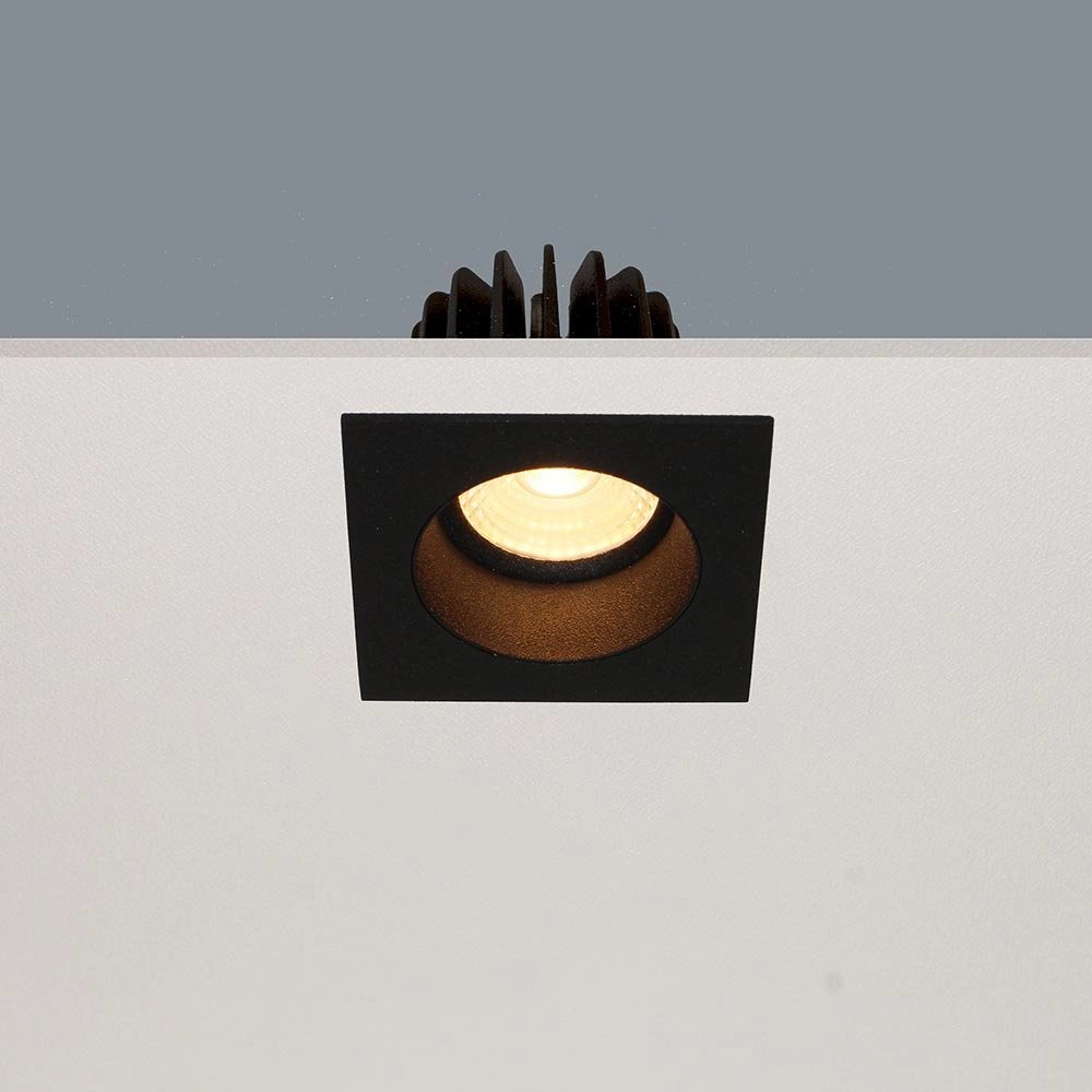 Schwarzer Einbaustrahler Downel Quadrat Artdelight 8719831730391
