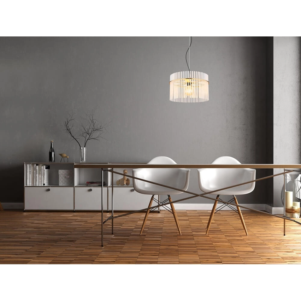 Goldene Pendelleuchte Gorley mit Glas Ø 40cm Globo 9007371449804