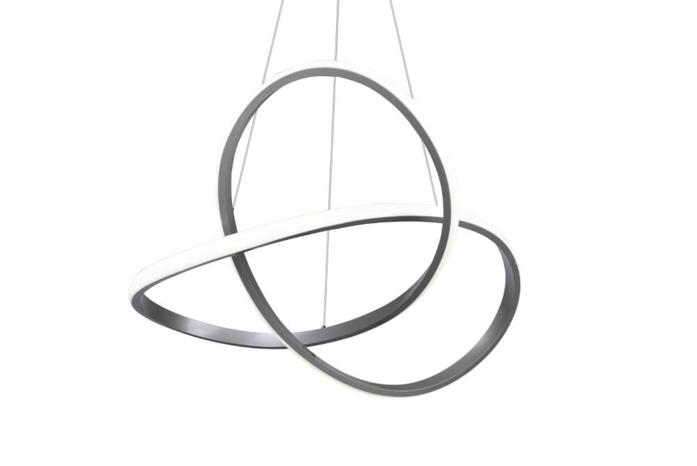 LED-Hängelampe Course grau Trio 4017807521504