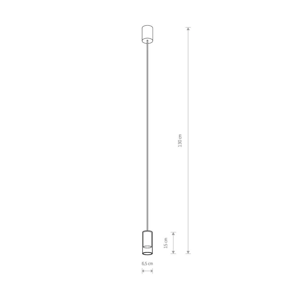 Schwarze Hängelampe Cylinder mit Glas Lyora 5903139786690