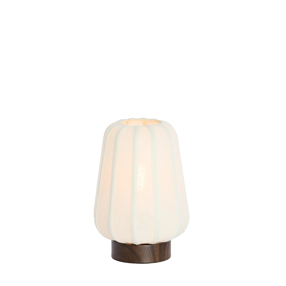 Nachttischlampe Bibury Ø 20cm – weißes Leinen Light & Living 8717807794217