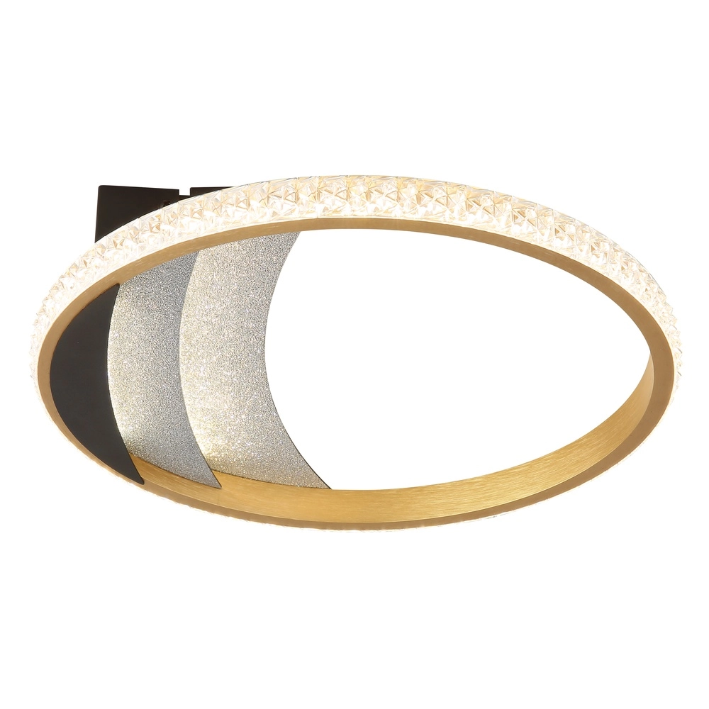 Einzigartige Deckenlampe Constance schwarz mit goldener Ø 29,5 cm Globo 9007371569847