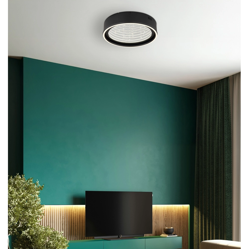 Deckenlampe Mirrora schwarz Ø 40 cm Globo 9007371578849