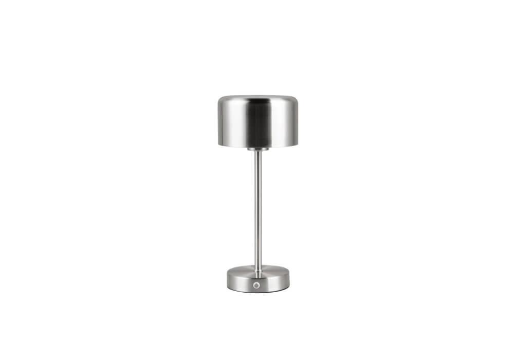 Wiederaufladbare Tischlampe Jeff mattes Nickel Trio 4017807601589