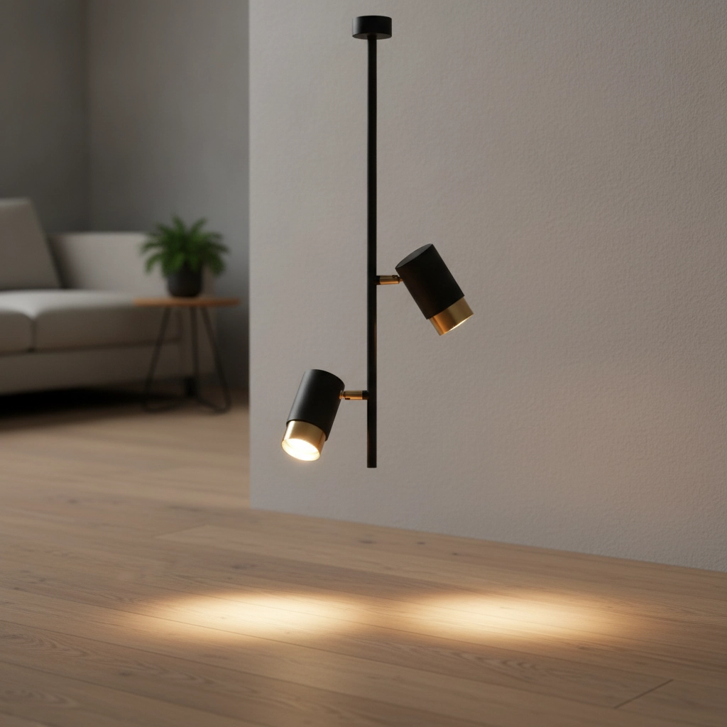 Deckenlampe Pongo Doppelzimmer Schwarz mit Gold