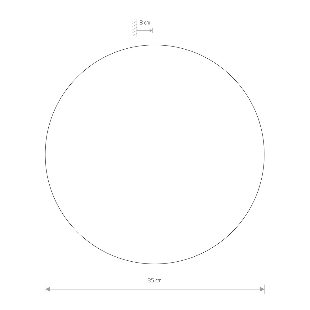 Design-Wandlampe Ring sandbraun Ø 35 cm Lyora 5903139126540